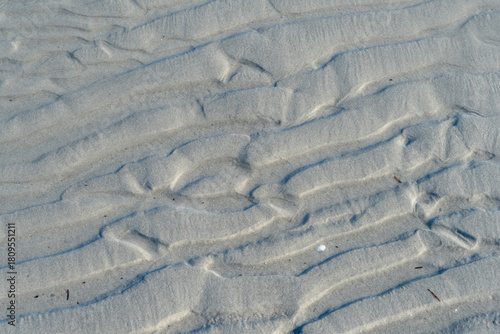 Fototapeta Naklejka Na Ścianę i Meble -  Baltic Sea beach structures with clear water and fine sand forming a quiet natural coastal environment
