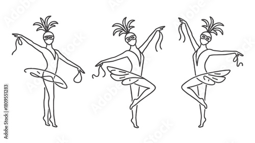 Elegant ballet dancers performing gracefully in a captivating performance.