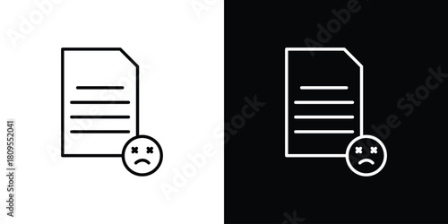Complaint icon eps. thin, line, outline and stroke style set