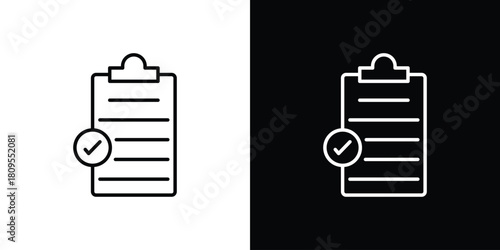 Compliance icon eps. thin, line, outline and stroke style set