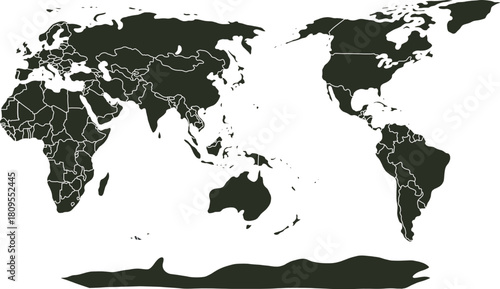 high quality world map vector illusration. 