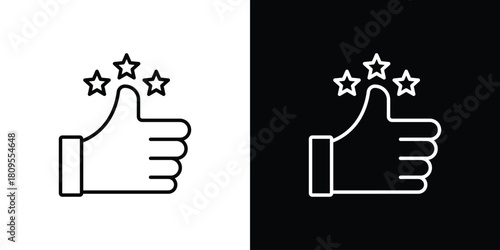 Customer feedback icon eps. thin, line, outline and stroke style set