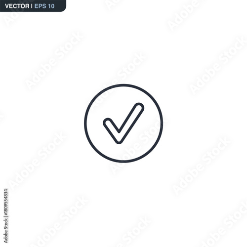 Free Download Outline Check Mark in Circle Icon - GFXLoad