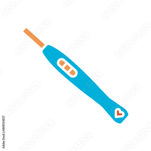 pregnancy test black line icon. Vector isolated element