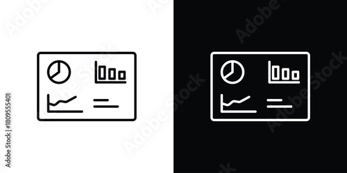 Dashboard icon eps. thin, line, outline and stroke style set