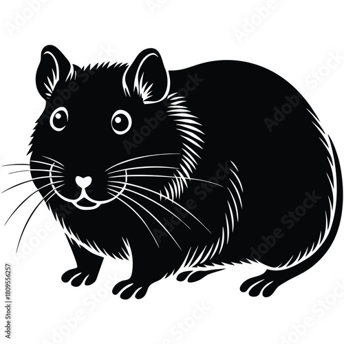Stunning Hamster Silhouette Vector Illustration