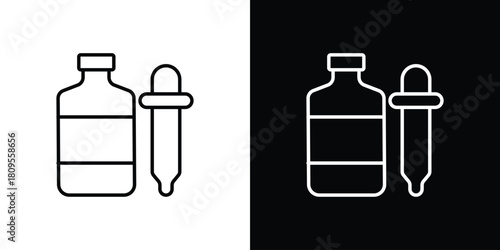 Essential oils icon eps. thin, line, outline and stroke style set
