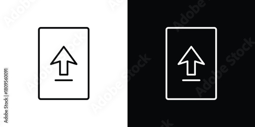 File upload icon eps. thin, line, outline and stroke style set