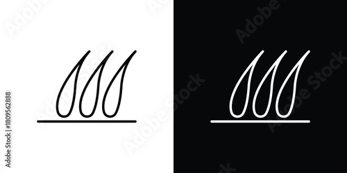 Hair icon eps. thin, line, outline and stroke style set