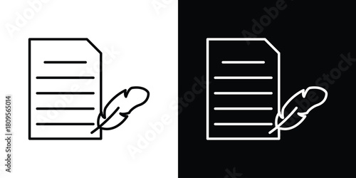 History icon eps. thin, line, outline and stroke style set