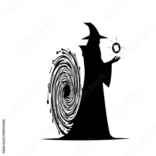 Wizard with a Mystic Portal