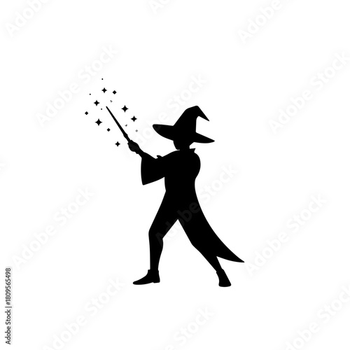 Magic wand silhouette