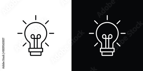 Idea icon eps. thin, line, outline and stroke style set