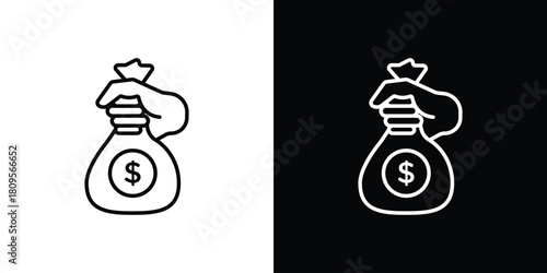 Investment icon eps. thin, line, outline and stroke style set