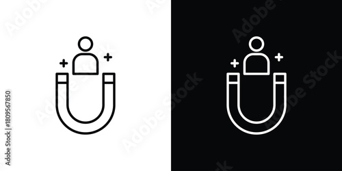 Lead generation icon eps. thin, line, outline and stroke style set