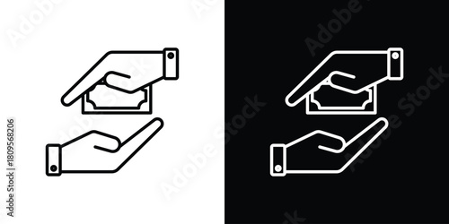 loan icon eps. thin, line, outline and stroke style set