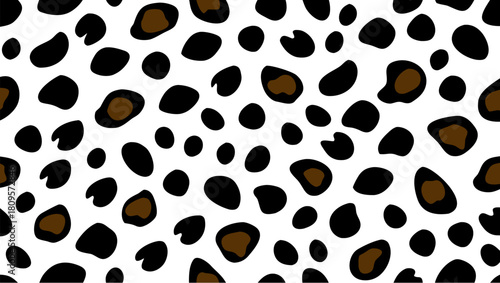 Cheetah skin pattern design  cheetah sports print  vector on white background 