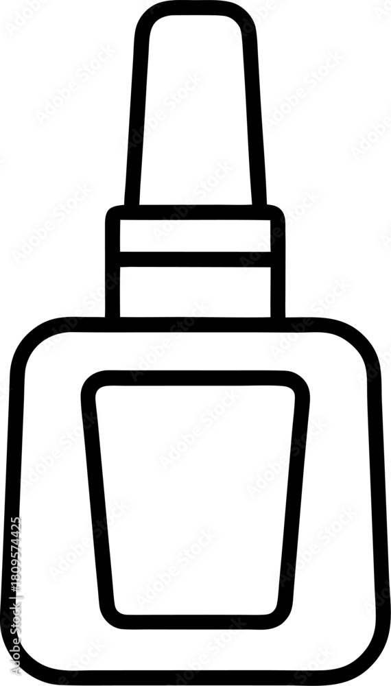 Fototapeta premium nail polish outline icon vector on white background 