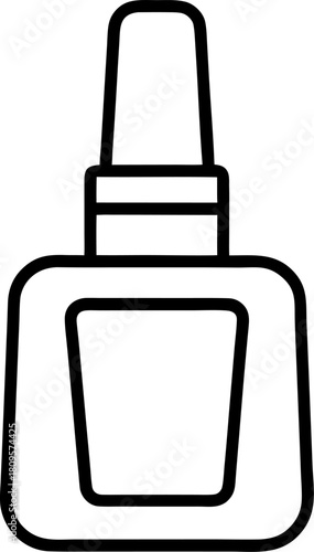 nail polish outline  icon vector on white background 