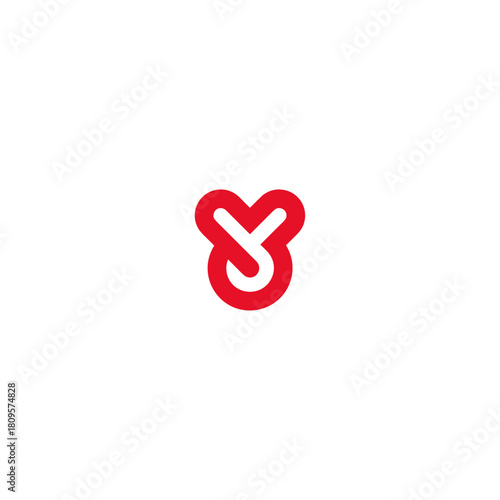 V sign logo Icon flat vector design