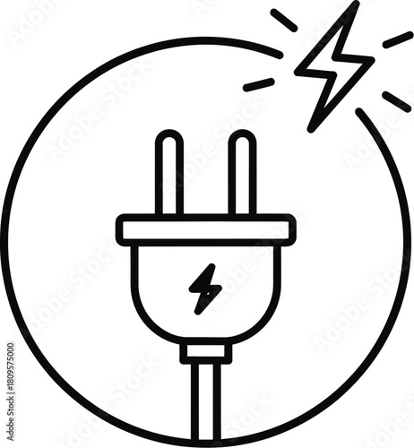 Electric Plug Power Symbol Icon