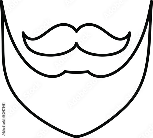 Beard and Mustache Grooming Icon