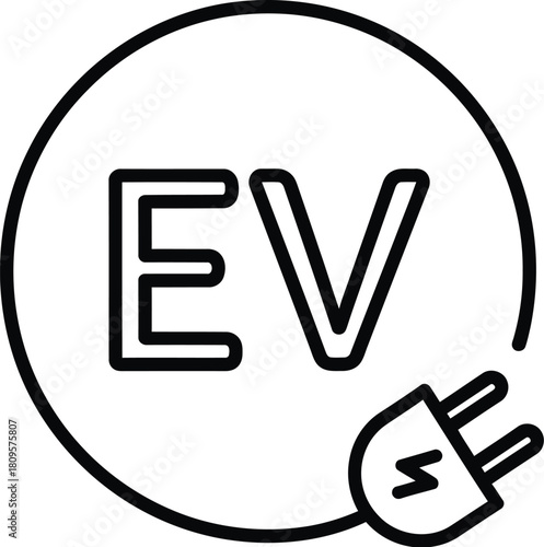 Electric Vehicle EV Charging Icon