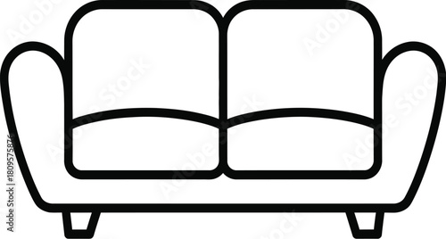 Comfort Sofa Furniture Line Icon