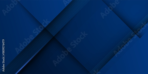 Abstract dark blue square theme overlap papercut background. Simple elegant pattern concept. Futuristic banner design background. Eps10 vector