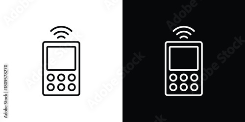 Remote control icon eps. thin, line, outline and stroke style set