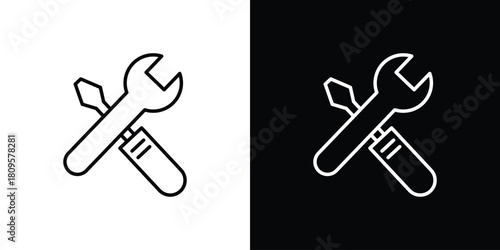 Repair icon eps. thin, line, outline and stroke style set