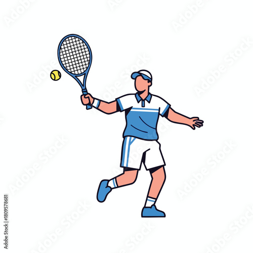 Tennis Player in Action