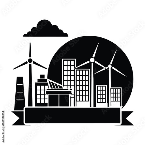 illustration of a house with solar panels