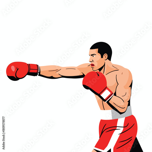 Boxer Throwing a Punch