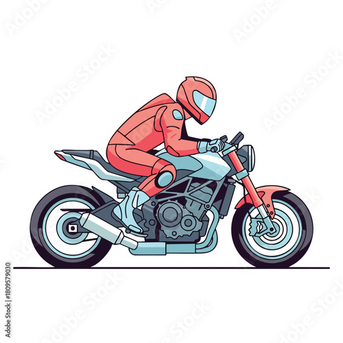 Motorcycle Racing Illustration