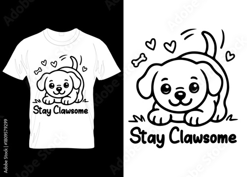 creative cat lover paw appeal cloth custom vector T-shirt design mug sticker abstract  design template elements