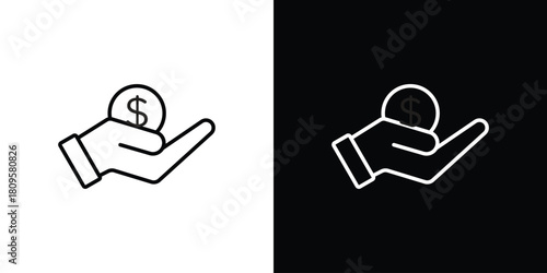 Savings icon eps. thin, line, outline and stroke style set