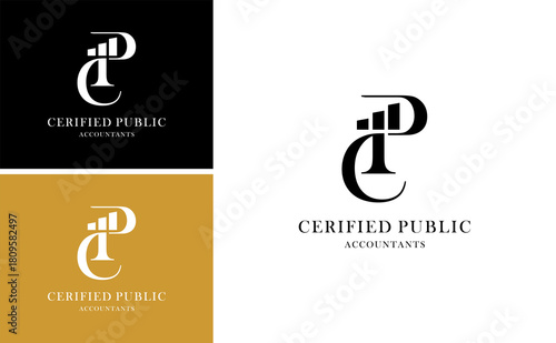 Elegant Certified Public Accountants Logo Design with Professional Monogram Style Suitable for Finance Branding and Corporate Identity