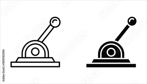 Lever icon set, of vector icons isolated on a white background.