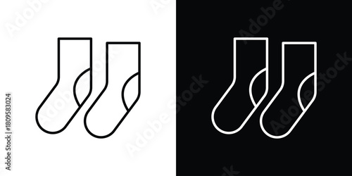 Socks icon eps. thin, line, outline and stroke style set