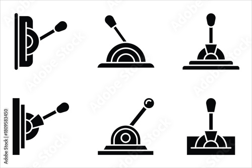 Lever icon set, of vector icons isolated on a white background.