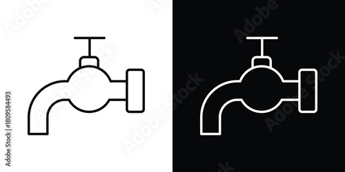 Tap icon eps. thin, line, outline and stroke style set