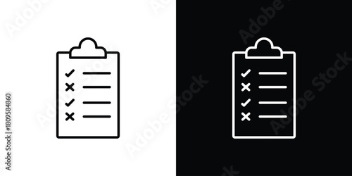 Task list icon eps. thin, line, outline and stroke style set