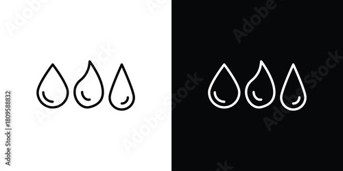 Water drop shape icon eps. thin, line, outline and stroke style set