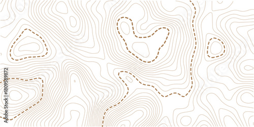 Topographic map lines background. Abstract vector illustration. Golden color Line