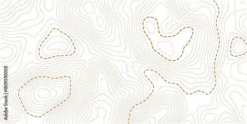 Topographic map lines background. Abstract vector illustration. Golden color Line