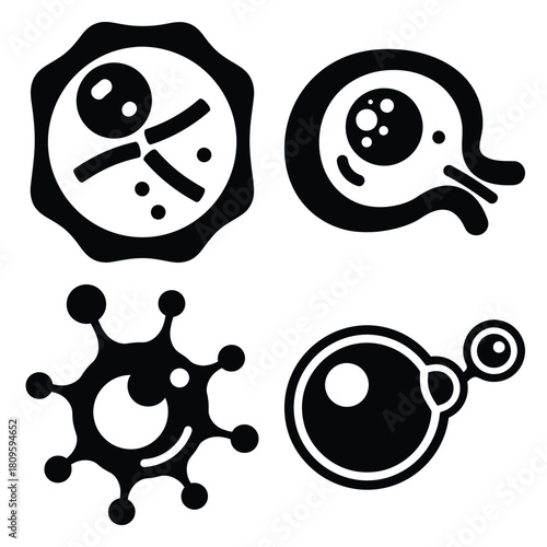 cell regeneration vector icons– simple hospital and medical safety symbols