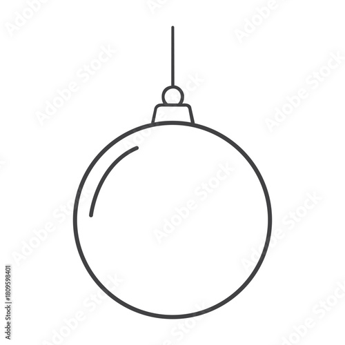 A minimalist Christmas ornament poised for the holidays evoking anticipation and festive joy with its clean lines on a