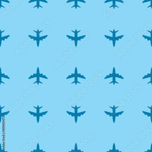 Airplane seamless pattern background vector