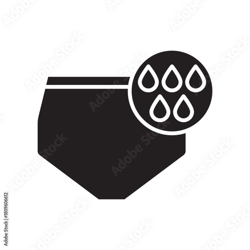 
postpartum panties black line icon. Vector isolated element